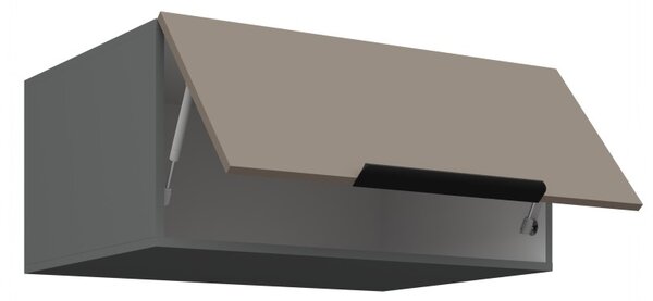 Hlboká digestorová skrinka LUNARA - šírka 80 cm, tmavo béžová / antracit