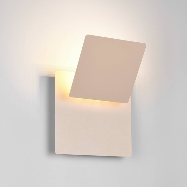 Trio Lighting LED nástenné svetlo Mio, béžová farba, šírka 18 cm, kov, Krémová / jantárovo žltá, Obývacia izba / jedáleň, kov, Moderný, Nástenné svietidlo