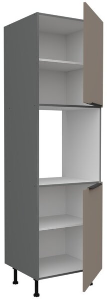 Kuchynská skriňa na vstavanú rúru LUNARA - šírka 60 cm, tmavo béžová / antracit
