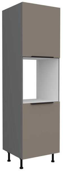 Kuchynská skriňa na vstavanú rúru LUNARA - šírka 60 cm, tmavo béžová / antracit