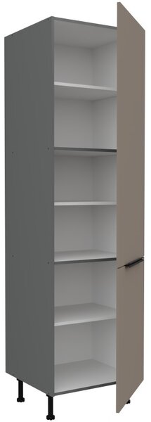 Potravinová skriňa LUNARA - šírka 60 cm, tmavo béžová / antracit