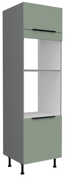 Skriňa na vstavané spotrebiče LUNARA - šírka 60 cm, zelená / antracit