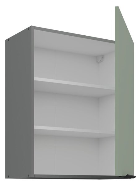 Horná kuchynská skrinka LUNARA - šírka 60 cm, zelená / antracit