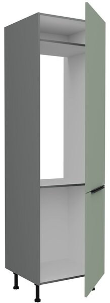 Skriňa na vstavanú chladničku LUNARA - šírka 60 cm, zelená / antracit