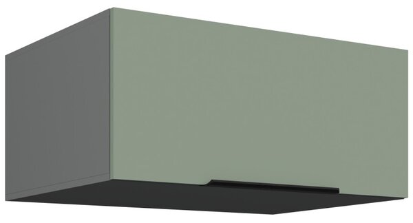 Hlboká digestorová skrinka LUNARA - šírka 80 cm, zelená / antracit