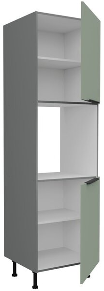 Kuchynská skriňa na vstavanú rúru LUNARA - šírka 60 cm, zelená / antracit