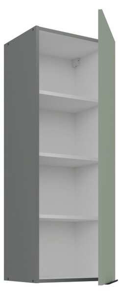 Vysoká horná kuchynská skrinka LUNARA - šírka 40 cm, zelená / antracit