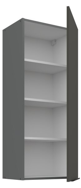 Vysoká horná kuchynská skrinka LUNARA - šírka 45 cm, grafit/antracit