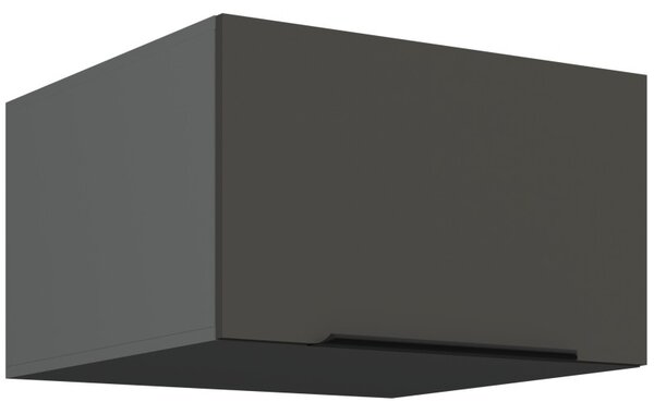 Horná hlboká skrinka s výklopnými dvierkami LUNARA - šírka 60 cm, grafit/antracit
