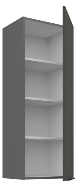 Vysoká horná kuchynská skrinka LUNARA - šírka 40 cm, grafit/antracit