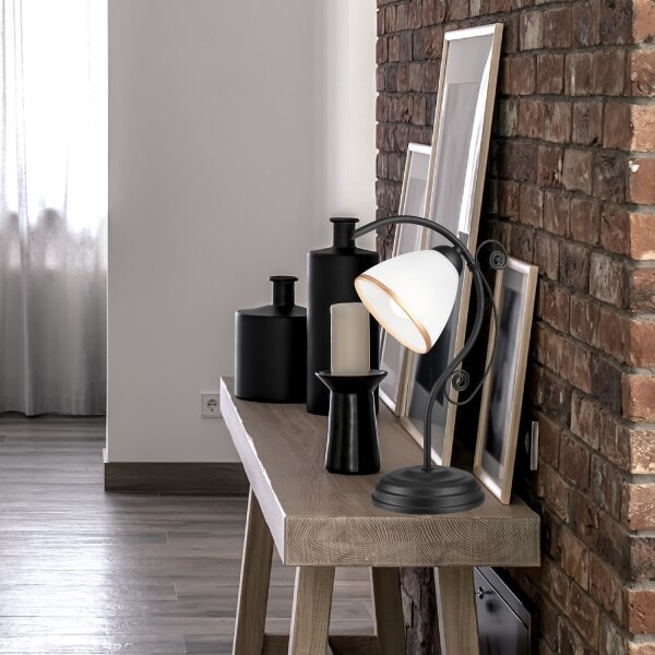 Stolná lampa RETRO II 1xE27/60W/230V čierna