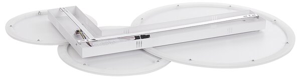 Stropná lampa biela akrylové tienidlo okrúhly tvar na strop dizajnové osvetlenie moderný štýl obývačka jedáleň