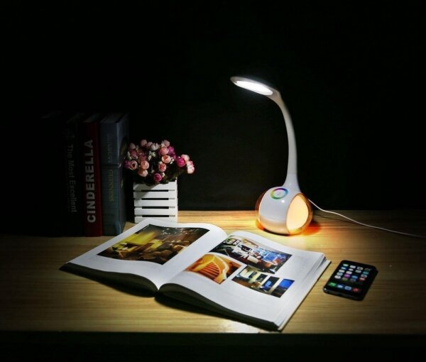 LED RGB Stmievateľná stolná lampa LED/7W/230V biela
