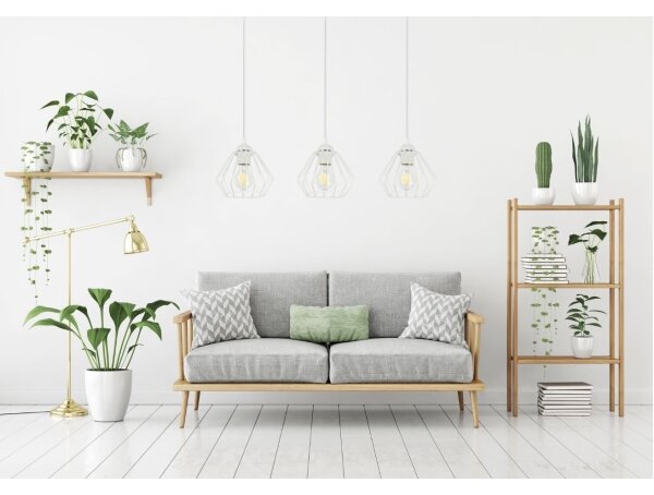 Luster na lanku CEED 3xE27/60W/230V biela