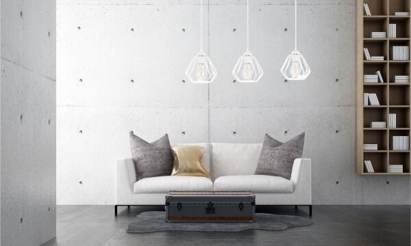Luster na lanku CEED 3xE27/60W/230V biela