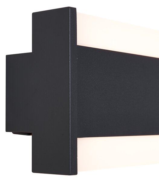 Moderné nástenné svietidlo čierne 30 cm vrátane LED CCT IP54 - Vanya
