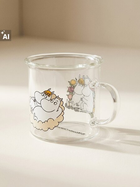 Sinsay - Sklenený hrnček s uchom The Moomins - viacfarebná