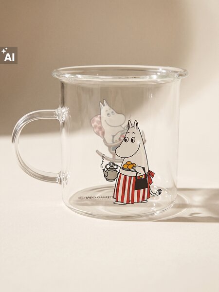 Sinsay - Sklenený hrnček s uchom The Moomins - viacfarebná