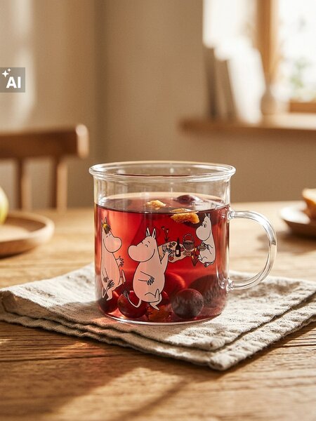 Sinsay - Sklenený hrnček s uchom The Moomins - viacfarebná