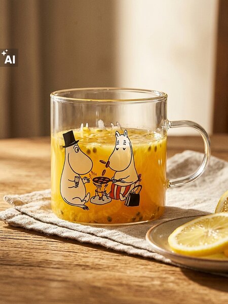 Sinsay - Sklenený hrnček s uchom The Moomins - viacfarebná