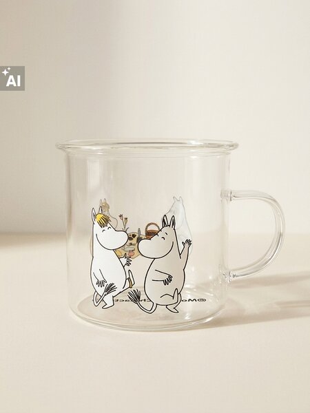 Sinsay - Sklenený hrnček s uchom The Moomins - viacfarebná