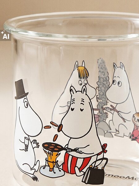 Sinsay - Sklenený hrnček s uchom The Moomins - viacfarebná