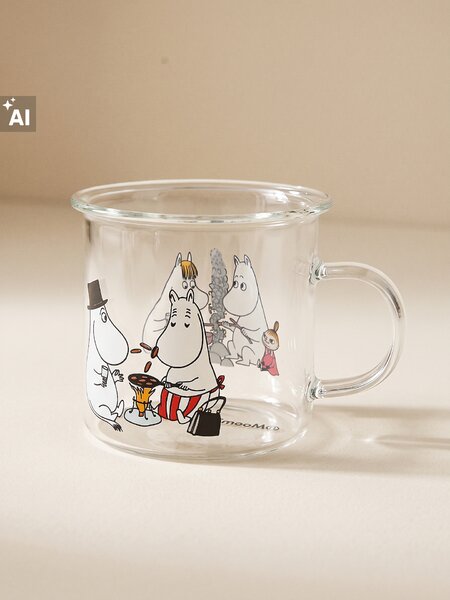 Sinsay - Sklenený hrnček s uchom The Moomins - viacfarebná