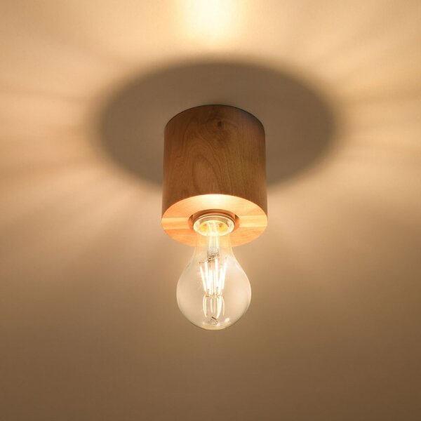 Sollux SL.0672 - Stropné svietidlo SALGADO 1xE27/60W/230V drevo