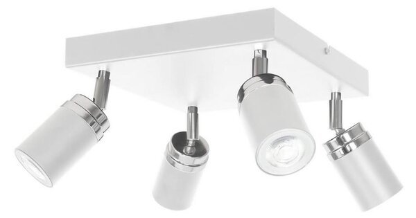 Bodové svietidlo RENO 4xGU10/8W/230V biela/chróm