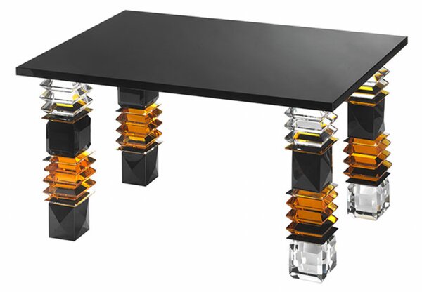 Stôl konferenčný FABLE Amber/Black L70x45cm, H40cm