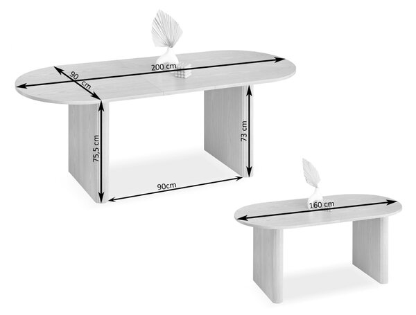 Rozkladací jedálenský stôl 160(200)x90 CENDRY - orech