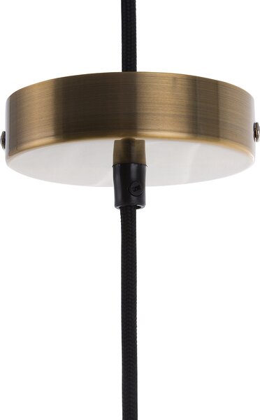 Závesná lampa priehľadná sklenená kovový okrúhly tvar s 1 žiarovkou klasický štýl osvetlenie