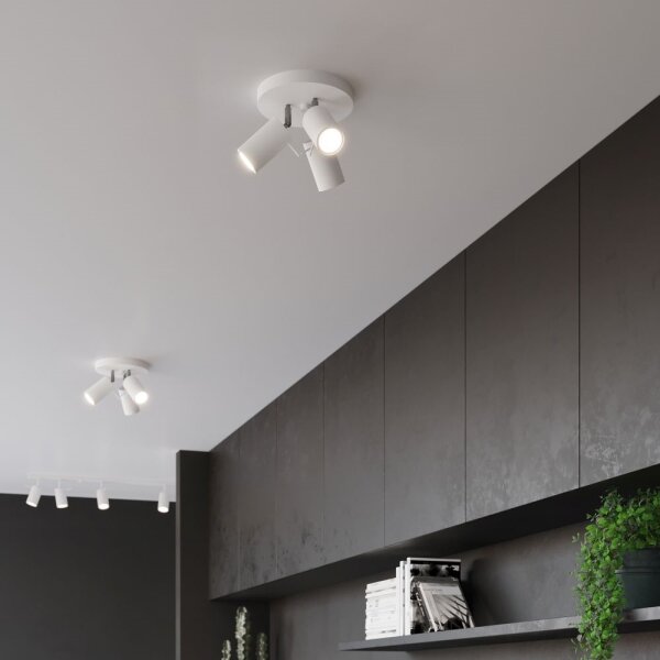 Sollux SL.1015 - Bodové svietidlo RING 3xGU10/10W/230V biela