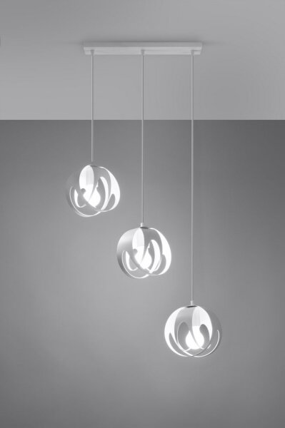 Sollux SL.1085 - Luster na lanku TULOS 3xE27/60W/230V biela