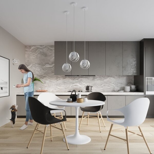 Sollux SL.1084 - Luster na lanku TULOS 3xE27/60W/230V biela