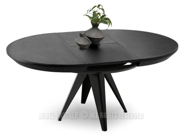 Rozkladací jedálenský stôl 120(220)x120 OMAR - čierny