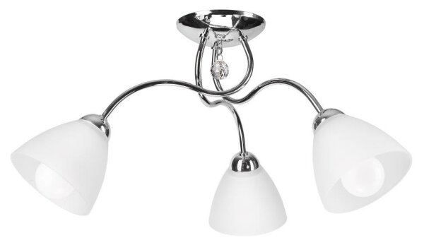 Prisadený luster MIRANDA 3xE27/60W/230V lesklý chróm