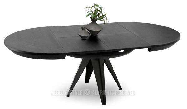 Rozkladací jedálenský stôl 120(220)x120 OMAR - čierny
