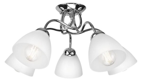 Prisadený luster MIRANDA 5xE27/60W/230V lesklý chróm