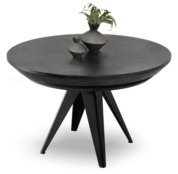 Rozkladací jedálenský stôl 120(220)x120 OMAR - čierny