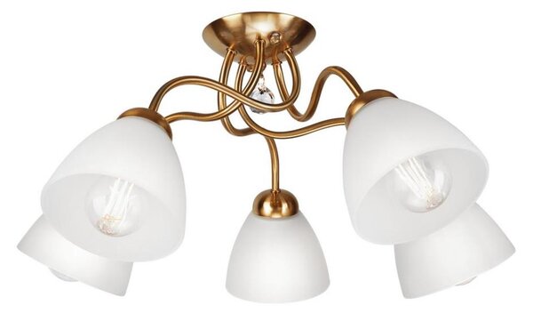 Prisadený luster MIRANDA 5xE27/60W/230V zlatá