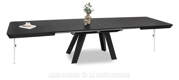 Rozkladací jedálenský stôl 180(380)x100 ZENON - čierny