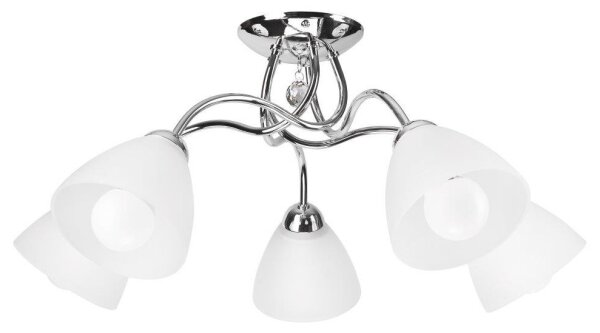 Prisadený luster MIRANDA 5xE27/60W/230V lesklý chróm