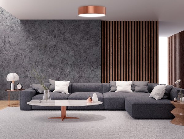 Kúpeľňové stropné svietidlo CLEO 2xE27/24W/230V pr. 30 cm medená IP54