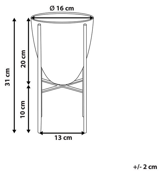 Kvetináč mätovozelená zlatá kov 16 x 16 x 31 cm interiér exteriér odolnosť voči UV žiareniu moderný priemyselný štýl