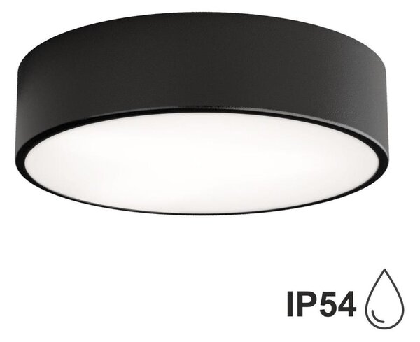 Kúpeľňové stropné svietidlo CLEO 2xE27/24W/230V pr. 30 cm čierna IP54