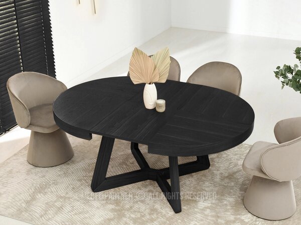 Okrúhly rozkladací stôl 130(230)x130 SABRIN - čierny