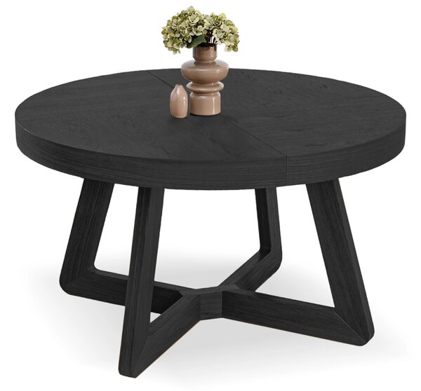Okrúhly rozkladací stôl 130(230)x130 SABRIN - čierny