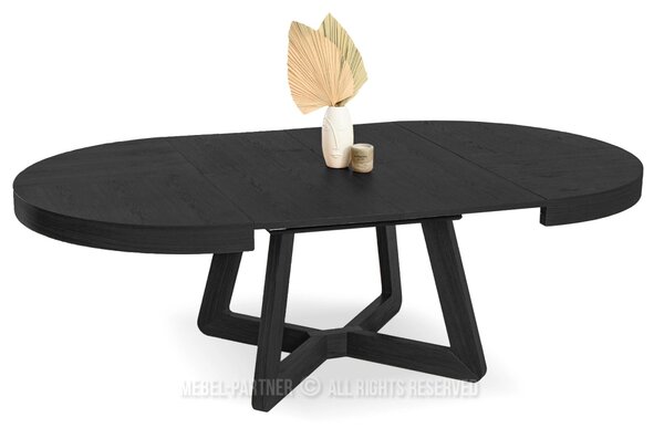 Okrúhly rozkladací stôl 130(230)x130 SABRIN - čierny