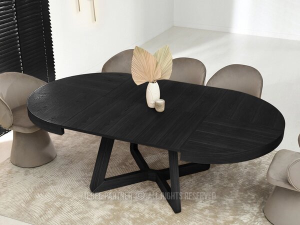 Okrúhly rozkladací stôl 130(230)x130 SABRIN - čierny
